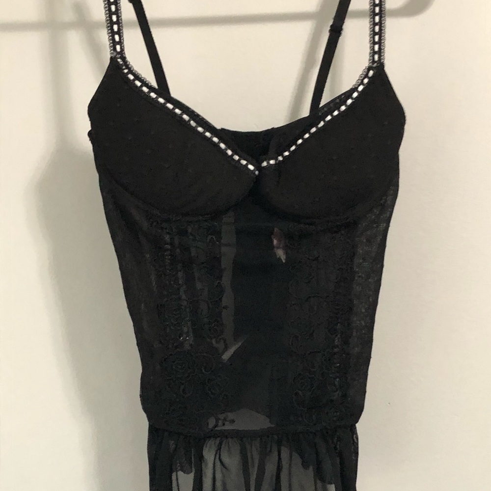 Black bustier lingerie from La Vie En Rose